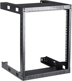 img 4 attached to 🔌 15U Wall Mount Open Frame Steel Network Equipment Rack, Black, 17.75" Deep, W19'' x D17.75'' x H29.75'' - KENUCO REG-15U