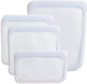 img 4 attached to 👜 Stasher Platinum Silicone Food Grade Reusable Storage Bag, Clear (Bundle 4-Pack Small): Reduce Single-Use Plastic, Cook, Store, Sous Vide, Freeze! Leakproof, Dishwasher-Safe, Eco-friendly