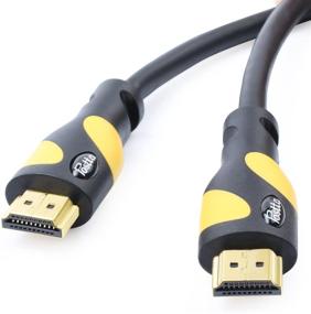 img 1 attached to 🔌 HDMI Cable (20 Feet Yellow) Ultra HDMI 2.0V Support 4K 2160P, 1080P, 3D, Audio Return and Ethernet - 1 Pack for Enhanced SEO