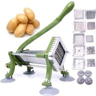 shsycer french fry cutter commercial potato slicer with suction feet complete set - includes 1/4 inch, 3/8 inch, 1/2 inch blades - 8 pieces total, 6 pieces included logo