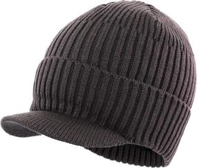 img 1 attached to 🧢 Warm and Stylish: Home Prefer Men's Outdoor Newsboy Hat - The Perfect Winter Beanie with Visor