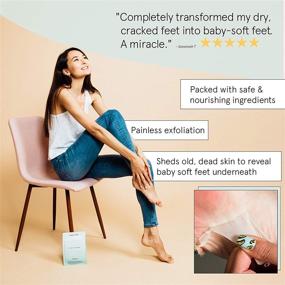 img 3 attached to 👣 Маска для ног Soft Feet Foot Peel Mask - Маска Dr.Pedicure для отшелушивания и удаления огрубевшей мертвой кожи, трещин на пятках и мозолей - Приобретите мягкую гладкую кожу ног - Веганское безжалостное уход за собой от Grace and Stella (Лаванда)