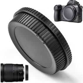 img 1 attached to Z50 Rear Lens Cap And Body Cap(2 Sets) For Nikon Z50 Z7 Z6 Mirrorless Digital Camera With Z Mount Lens Replace Nikon LF-N1 Rear Lens Cap And BF-N1 Body Cap And Hot Shoe Cover (2 Packs)