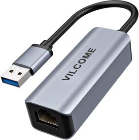 img 4 attached to 💻 Vilcome USB 3.0 to 10/100/1000 Gigabit Ethernet LAN Network Adapter - High-Speed RJ45 Adapter for MacBook, Surface Pro, Windows PC, and More