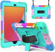 👧 kid-friendly ipad 10.2 case: sibeitu ipad 9th gen case with pencil holder and shoulder strap - heavy duty protection for ipad 2021/2020/2019 (10.2 inch, turquoise) logo