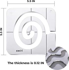 img 3 attached to 🧵 5PCS Acrylic Quilting Templates Set - Meander Quilting Template - Transparent Ruler for Easy Designs - Patchwork Embroidery Stitching Projects with Free Motion Quilting Templates for Domestic Use