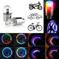 🚴 2-pack cjrslrb bike wheel led lights - tire valve led light, waterproof wheel tire light, spoke flashing lights, colorful valve lamp for bicycle, car, motorcycle logo