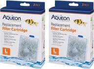 efficient filtration: (2 boxes) aqueon 💧 06087 filter cartridge - large, 3-pack each logo