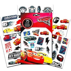 img 1 attached to 🚗 Волнующий набор временных татуировок Disney Cars для вечеринки с 50 специальными дизайнами