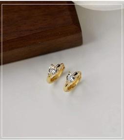 img 2 attached to Hypoallergenic Sterling Zirconia Cartilage Earrings for Girls' Jewelry