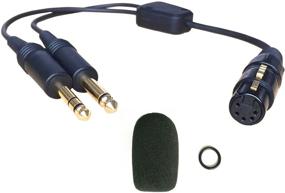 img 4 attached to ✈️ UFQ Aviation Headset AB-GA Adapter: Airbus XLR to GA Dual Plugs Pilot Headset Converter with Free Super High Density Sponge and O Ring