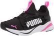 puma softride running black luminous unisex boys' shoes logo