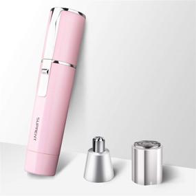 img 4 attached to 🪒 SUPRENT Nose and Ear Hair Trimmer for Women - Wet & Dry, IPX7 Waterproof Design, Stainless Steel Rotation Blade, Portable Use - Pink