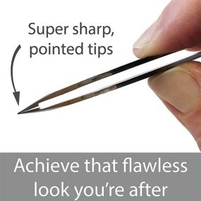 img 1 attached to 💇 Zizzili Basics Elite Series Pointed Tweezers: Precision Hair Removal Tool with Surgical Grade Stainless Steel- Ideal for Professionals