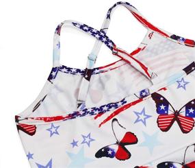 img 1 attached to 🦄 Summer Unicorn Spaghetti Strap Cami Dress for Girls - Patriotic 4th of July American Flag Dresses