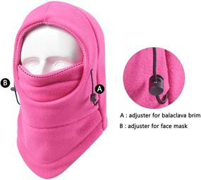 img 1 attached to LUVNFUN Kids Balaclava Ski Winter Hats | Double Layer Fleece for Toddler Boys & Girls