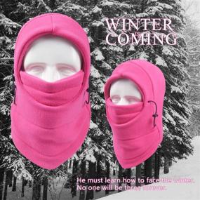 img 3 attached to LUVNFUN Kids Balaclava Ski Winter Hats | Double Layer Fleece for Toddler Boys & Girls