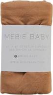 mebie baby stretch swaddle mustard logo