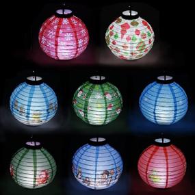 img 3 attached to 🏮 8-Pack LED Christmas Paper Lantern Decorations by Joiedomi