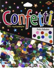 img 1 attached to 🎉 Beistle Pretty Polkadots Confetti Birthday Party Supplies, Tableware Decorations, 0.5 oz, Multicolored