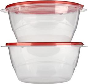 img 3 attached to 🍲 Rubbermaid TakeAlongs 15.7 Cup Serving Bowl Food Storage Containers, Tint Chili (2-Pack) - Convenient and Spacious Kitchen Storage Solution