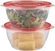 🍲 rubbermaid takealongs 15.7 cup serving bowl food storage containers, tint chili (2-pack) - convenient and spacious kitchen storage solution логотип