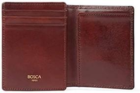 img 1 attached to Кошелек Bosca Leather Collection Front Pocket Wallet: элегантное и стильное хранение ваших неотъемлемых вещей.