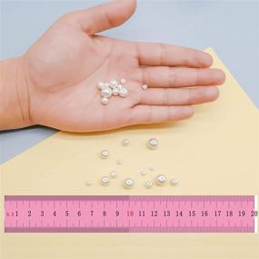 img 2 attached to 📿 390pcs Glass Pearl Beads White Craft Pearl Beads with Holes - 4mm 6mm 8mm 10mm Round Imitation Pearls - Loose Spacer Beading Supplies for DIY Jewelry Making: Necklaces, Bracelets, Earrings