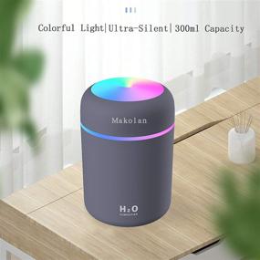 img 3 attached to Makolan Humidifier Portable Colorful Ultrasonic Heating, Cooling & Air Quality