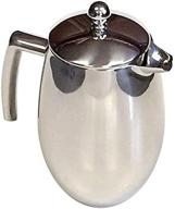 ☕ zuccor 32 oz. stainless steel venice double wall coffee press maker - 9.25 x 7 x 5 inches logo