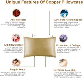 img 1 attached to 💆 Revolutionary NEWMEIL Copper Pillowcase: Banish Crow's Feet, Wrinkles & Boost Hair Smoothness!