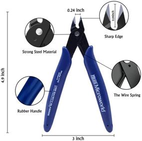 img 3 attached to 🔧 Профессиональный набор мини-плоскогубцев и кусачек для самостоятельной сборки 3D-модели металлического пазла - Microworld, 2 шт. с удобной рукояткой