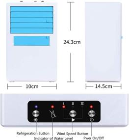 img 1 attached to 🌬️ Stay Cool and Comfortable with the Personal Air Cooler - 4-in-1 Portable Table Fan and Quiet Mini Air Conditioner for Home and Office with Icebox, 3 Fan Speeds, Air Humidifier, and AC Adapter Included