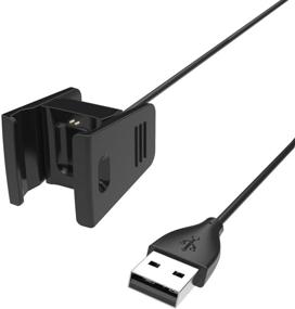 img 1 attached to 🔌 Зарядное устройство Kissmart для Fitbit Charge 2, USB кабель для зарядки для умного браслета Fitbit Charge 2 - 2 штуки (1,8 фута и 3,3 фута)