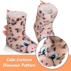 img 2 attached to 🐾 Cute Animal Anti-Skid Kids Slippers: Soft Warm Winter Indoor House Shoes