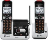 📞 телефон at&amp;t crl82212 dect 6.0 с функцией автоответчика и идентификатором вызывающего абонента и ожиданием вызова, 2 беспроводных трубки, черный/серебристый. логотип