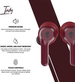 img 1 attached to 🎧 Refurbished Skullcandy Indy True Wireless Bluetooth In-Ear Headphones - Deep Red