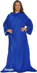 img 4 attached to 🧥 SNUGGIE- Original Sleeved Wearable Blanket in Super Soft Fleece, Cozy & Warm, with Pockets, for Adults, Men, Women - As Seen On TV, Blue