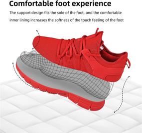 img 2 attached to 👟 AOE Womens Walking Running Shoes: Lightweight & Breathable Mesh Tennis Sneakers for Athletic Workout and Non-Slip Gym Sessions