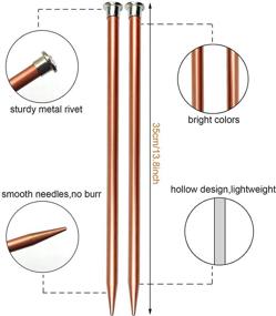 img 3 attached to Металические прямые спицы для вязания Mdoker