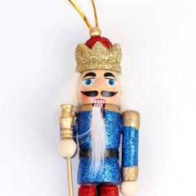 img 2 attached to 🎄 OurWarm Nutcracker Christmas Decorations 6 Pack - Sparkling Nutcracker Figures for Christmas Tree Ornaments, Birthday Gifts, and Home Party Xmas Decor