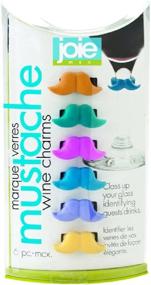 img 3 attached to 🍷 Wine Charm Set: Joie 6Pc Mustache Design - Perfect for Parties and Gifting