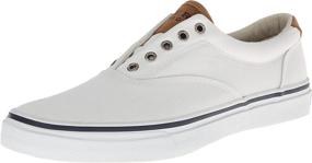 img 1 attached to Sperry Washed Striper White Salt Washed Men's Shoes
