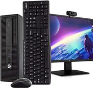 💻 renewed hp 800 g2 desktop pc computer with i5-6500, 16gb ddr4 ram, 512gb ssd, windows 10 pro, and new 23.6" fhd led monitor, webcam, flash drive, keyboard & mouse, wifi - high performance bundle logo
