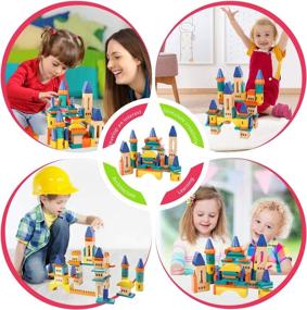 img 2 attached to Migargle Toddler Educational Building Set for Stacking