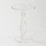 🪑 modern acrylic end table, small round top nightstand for living room, bedroom, lobby - 13.5x13.5x19.5 inches logo