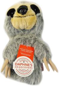 img 1 attached to Daphne's Sloth Golf Headcover, Grey-Tan – Optimize Your Game!