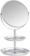 🪞 amazon basics dual tray vanity mirror - 1x/5x magnification, chrome: enhanced reflection and storage solution logo