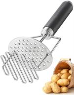 premium stainless steel potato masher & ricer for effortless mashed potatoes - dual-press design logo