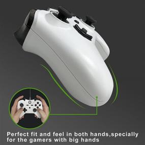 img 2 attached to Wired Xbox One Controller with Audio Jack & Turbo Function | White (6FT) - Compatible with Xbox Series X/S and PC